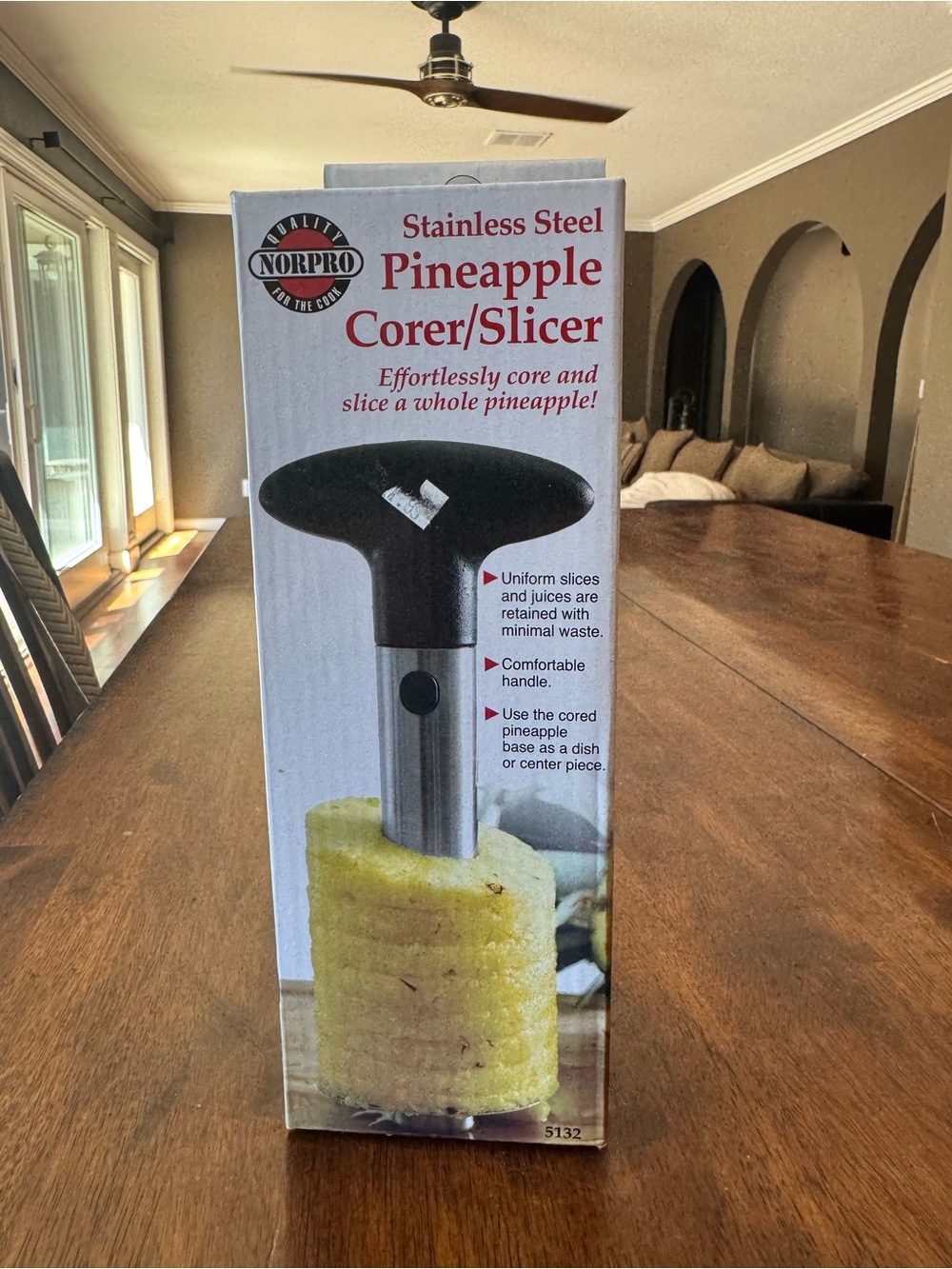 Norpro Stainless Steel Pineapple Corer/Slicer - Black & Silver